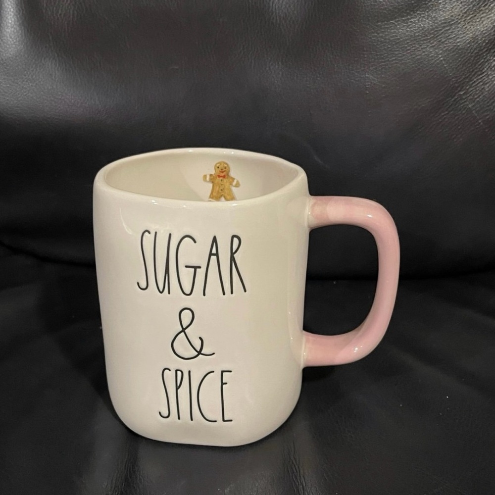 Sugar & Spice Mug with Pink Handle